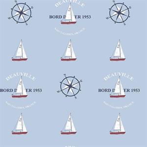 YACHT CLUB PARATO SU TNT BARCHE AZZURRO BIANCO ROSSO 10x0,53 mt