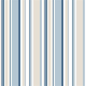 SIMPLY STRIPES 3 PARATO RIGHE BLU E BEIGE 10x0,53 mt