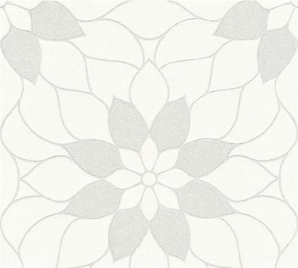 MYLIFE VINILICO TNT FIORE BIANCO GLITTER-36170-7- GR.A 10x0,53mt