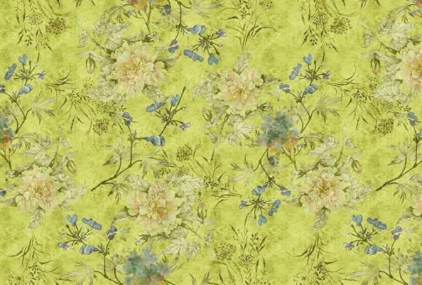 STAMPA DIGITALE TENDERE BLOSSOMS1  VERDE ORO