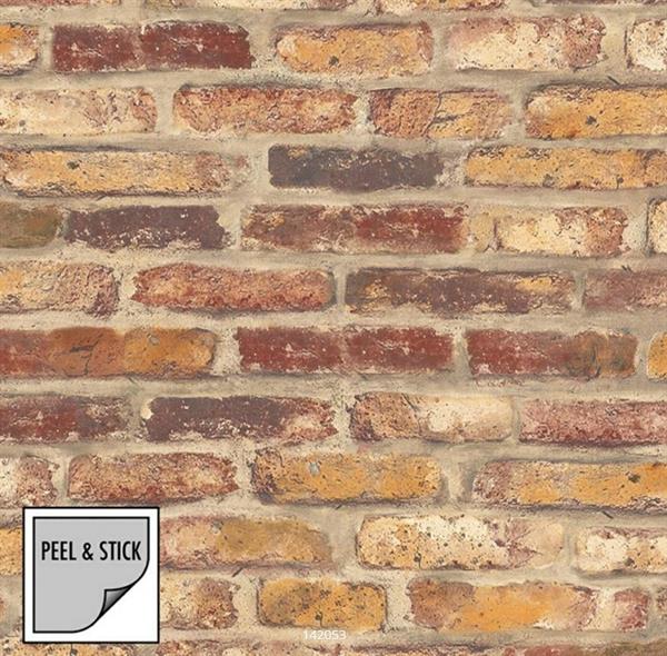 PEEL&STICK PARATO ADESIVO NW30201 LOFT BROWN BRICK 5,48X0,52 mt