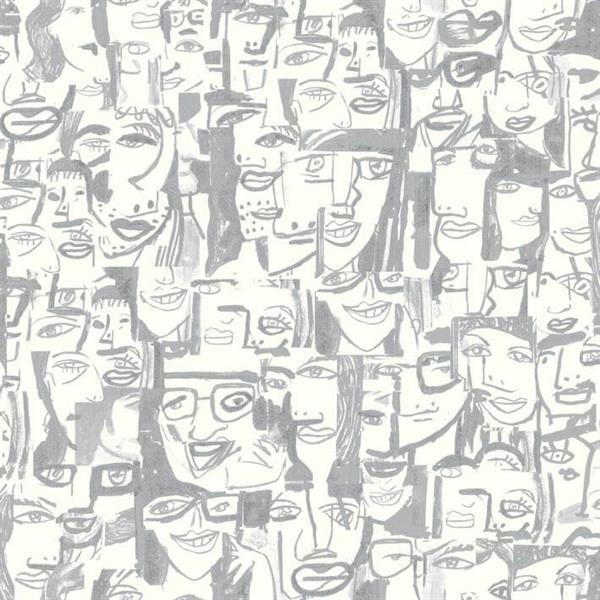 10° ANNIVERSARIO PARATO IN TNT 10x0,53 mt VISI BIANCO GRIGIO