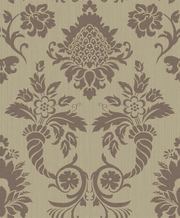 GLORIA PARATO TNT DAMASCO BEIGE E VIOLA 10x0,53mt