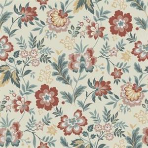 LYCKEBO PARATO SU TNT FIORI BIANCO ROSSO 10x0,53 mt