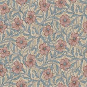 LYCKEBO PARATO SU TNT FIORI BLU BEIGE 10x0,53 mt