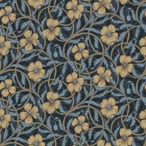 LYCKEBO PARATO SU TNT FIORI BLU BEIGE 10x0,53 mt