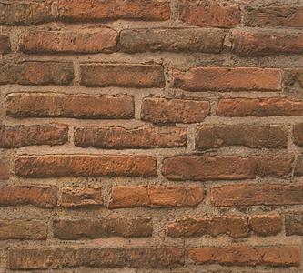 ELEMENTS PARATO TNT EFFETTO MURO MARRONE ROSSO 10X0,53 mt