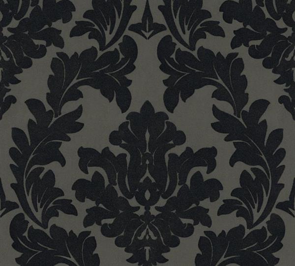 CASTELLO PARATO TNT DAMASCO NERO GRIGIO -29012-42-  10X0,53 MT