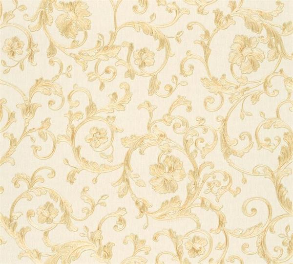 VERSACE 3 PARATO PVC/TNT RAMAGE  AVORIO ORO mt.10,05xh.70 cm